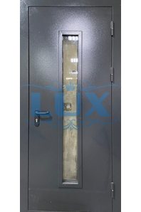 одностворчатая входная дверь со стеклом